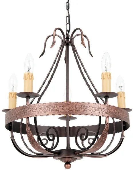 Luster na reťazi LOARA 5xE14/60W/230V