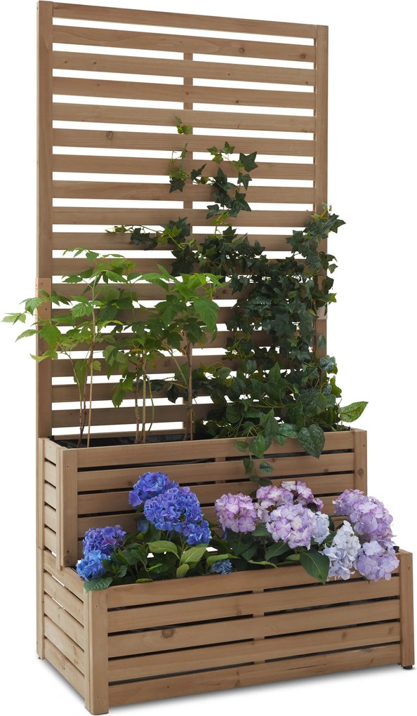 Stupňovitý stojan na rastliny vo forme paravánu 2 v 1