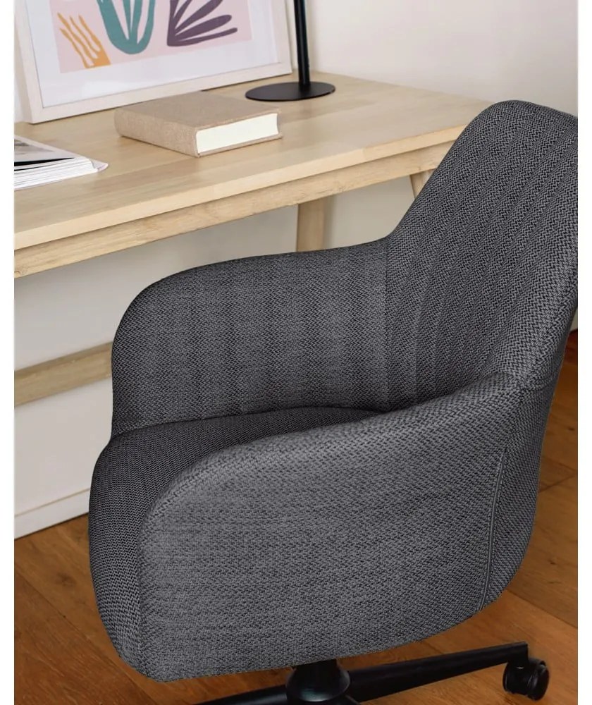 Tmavosivá kancelárska stolička Kave Home Madina