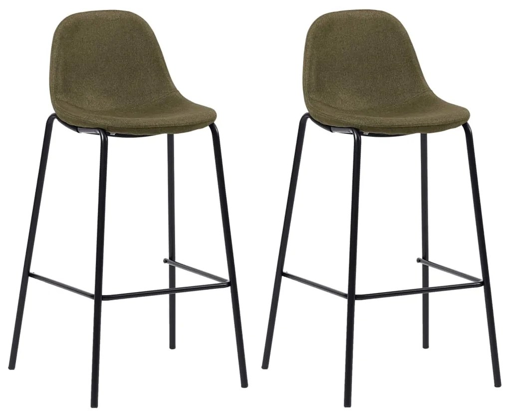 vidaXL Barové stoličky 2 ks, hnedé, látka