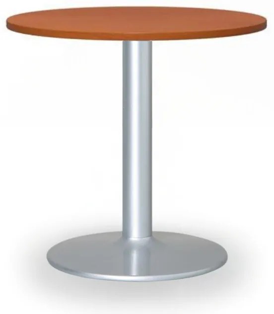 Konferenčný stolík ZEUS II, priemer 60 cm, sivá podnož, čerešňa