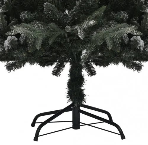 vidaXL Umelý vianočný stromček s LED a vločkami snehu 150 cm PVC a PE-