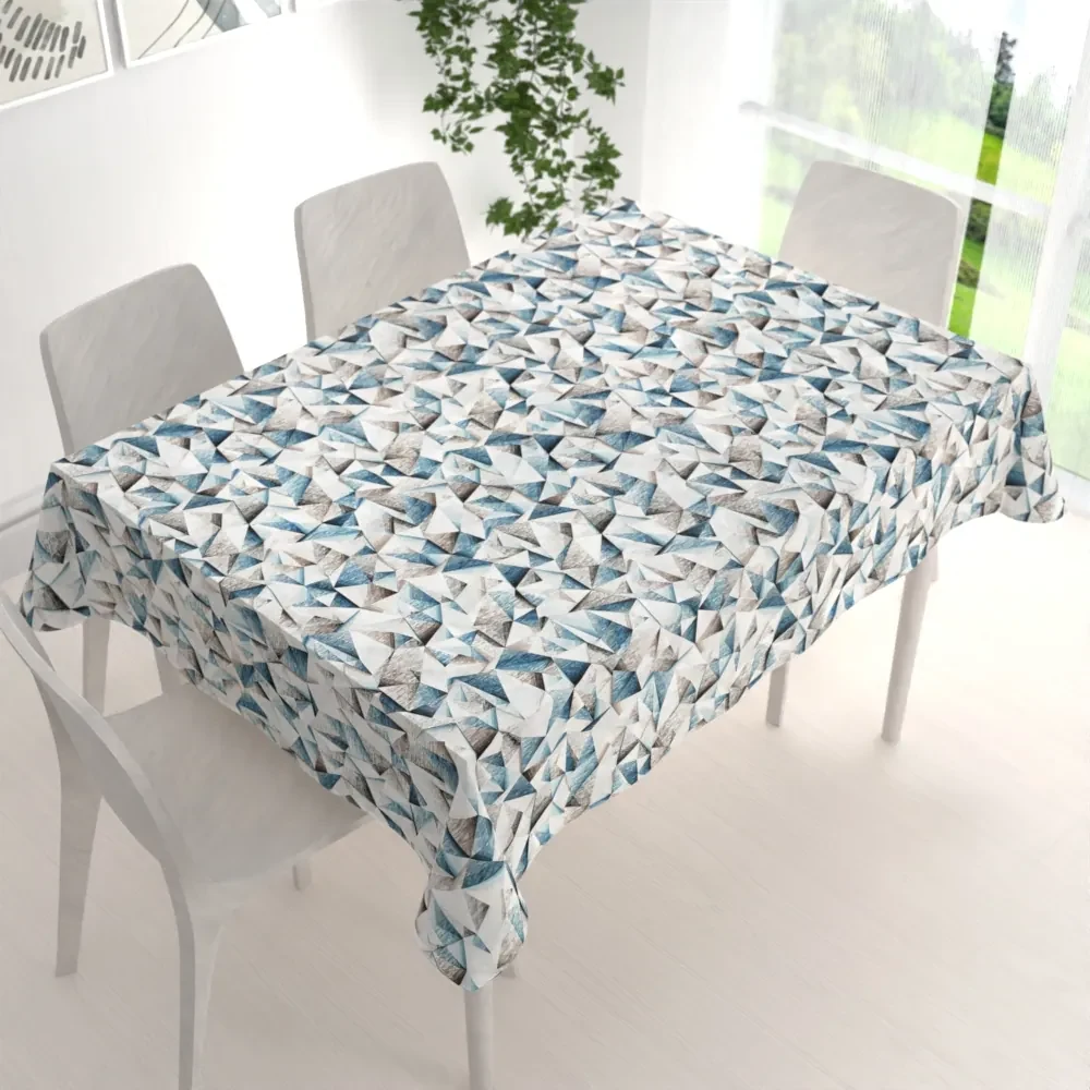 Biante Dekoračný obdĺžnikový obrus Porto PRT-007 Modro-hnedé kryštály 130x200 cm
