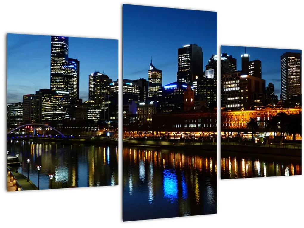 Obraz noci v Melbourne (90x60 cm)