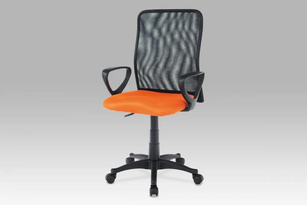 Kancelářská židle, látka MESH oranžová / černá, plyn.píst KA-B047 ORA Autronic