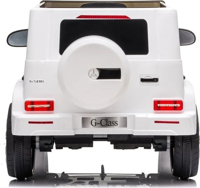 LEAN CARS Elektrické autíčko Mercedes G500 LED MP3 diaľkové ovládanie biele