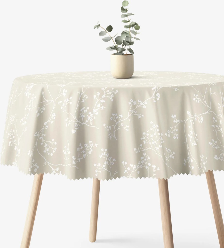 Goldea okrúhly teflónový obrus - popínavé rastliny Ø 100 cm