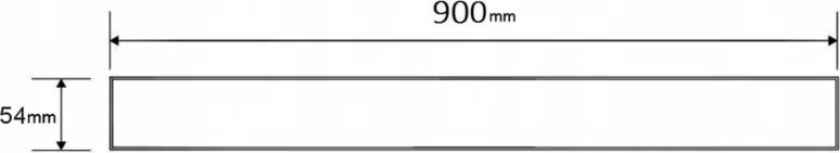 Mexen MGW kryt na nerezový žľab 90 cm, biele sklo, 1027090