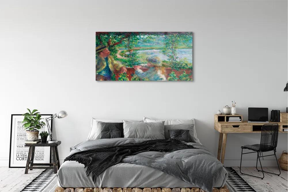 Obraz plexi Art stretnutie pri jazere 125x50 cm