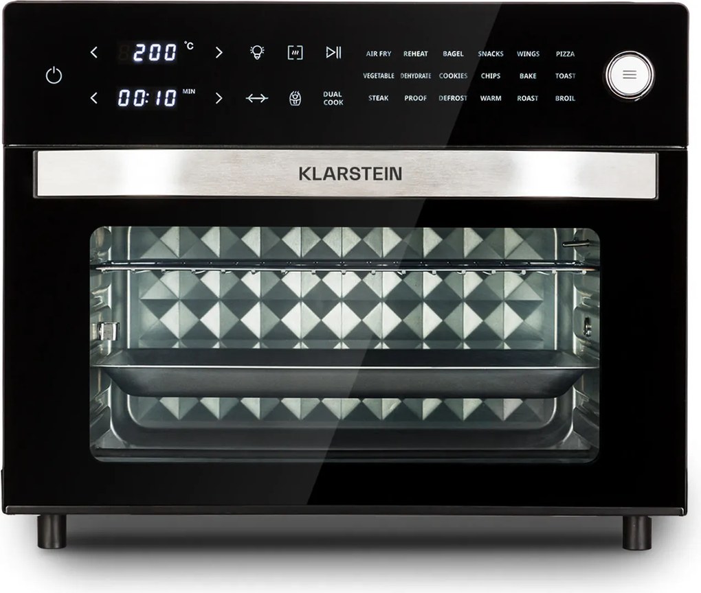 Klarstein Vigor Air, teplovzdušná fritéza, 1800 W, 30 l, 18 programov, horný a dolný ohrev