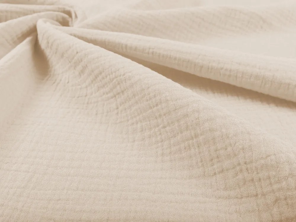Biante Mušelínové posteľné obliečky Nature MSN-005 Svetlo béžové Jednolôžko 140x200 a 70x90 cm