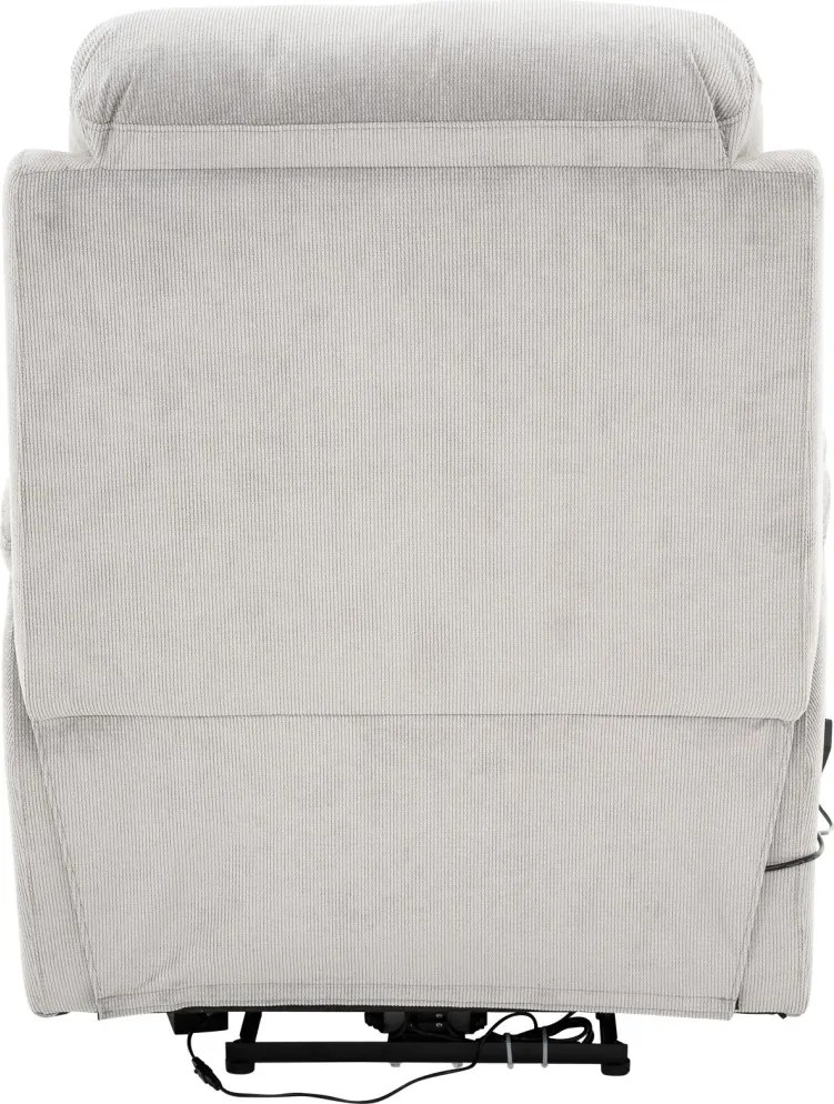 Masážne polohovacie kreslo Duncan, svetlo šedá látka