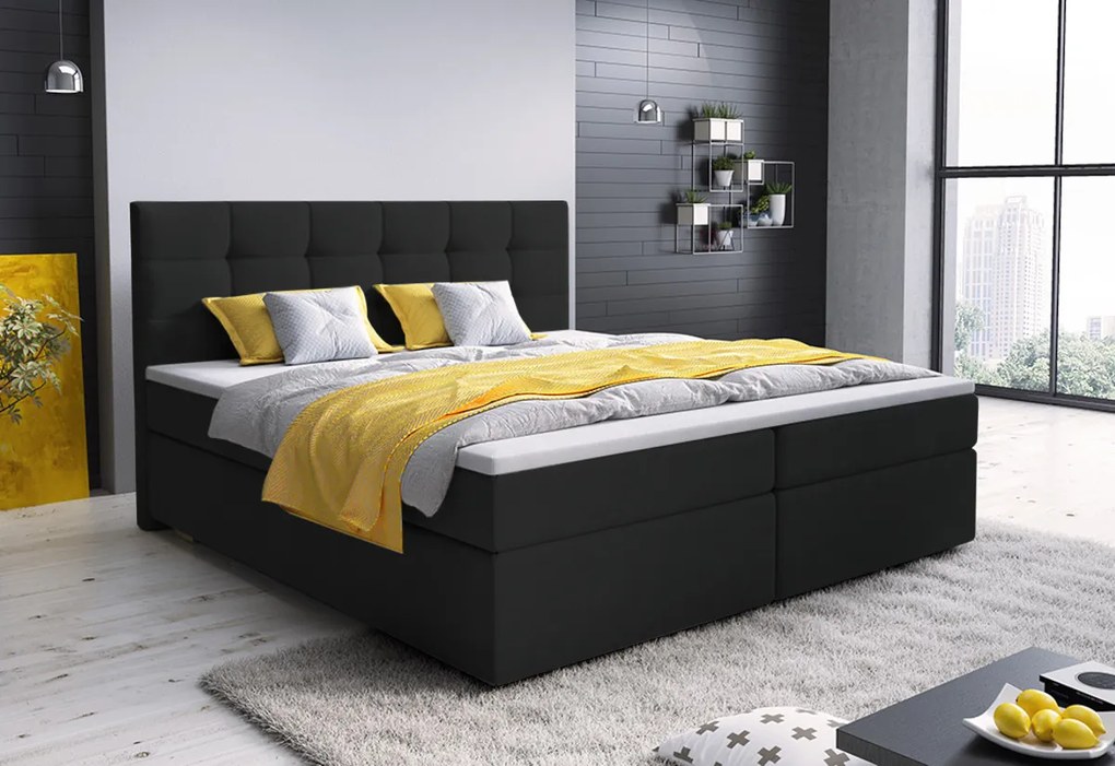 Čalúnená posteľ boxspring GLOSE, 180x200, cosmic 160 + topper