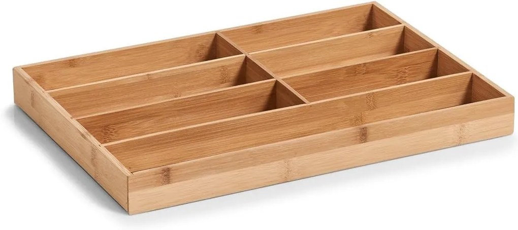 Organizér do šuplíku, organizér na příbory, 6+1 přihrádka, ZELL 31 x 44 cm