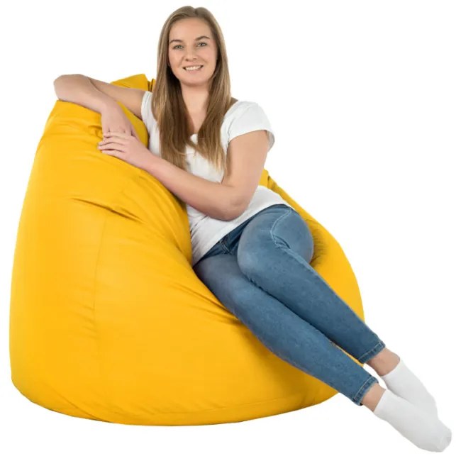 Sedací vak SAKO svetložltý ekokoža