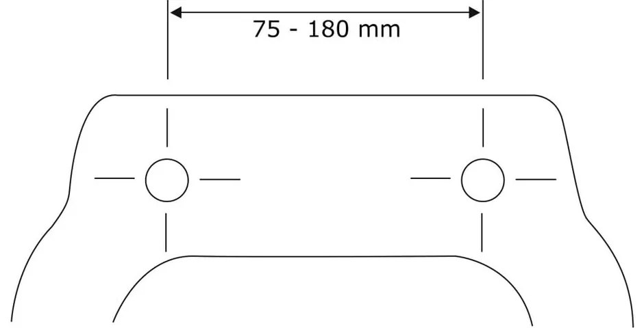 Biele WC sedadlo s jednoduchým zatváraním Wenko Calla, 47 × 35,5 cm
