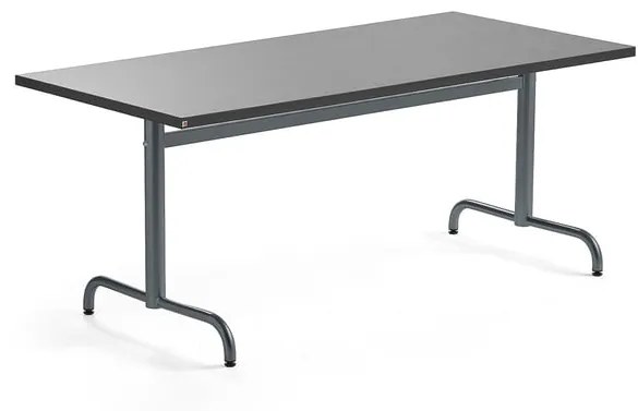 Stôl PLURAL, 1600x800x720 mm, linoleum - tmavošedá, antracit