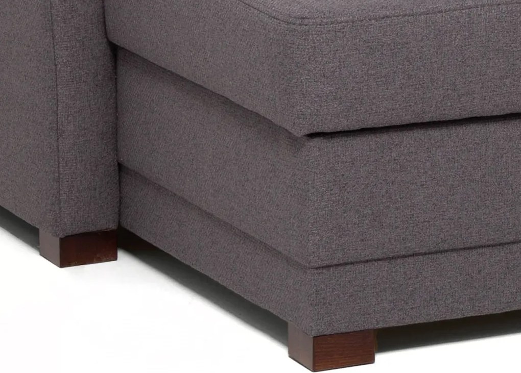 Rohová sedacia súprava Harris, tmavo šedá tkanina, ľavý roh