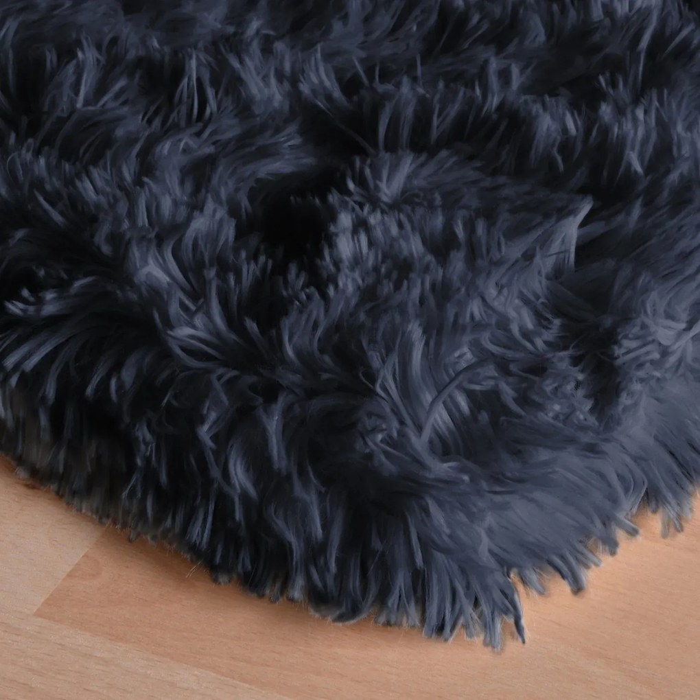 Plyšový detský koberec MAX TMAVO ŠEDÝ