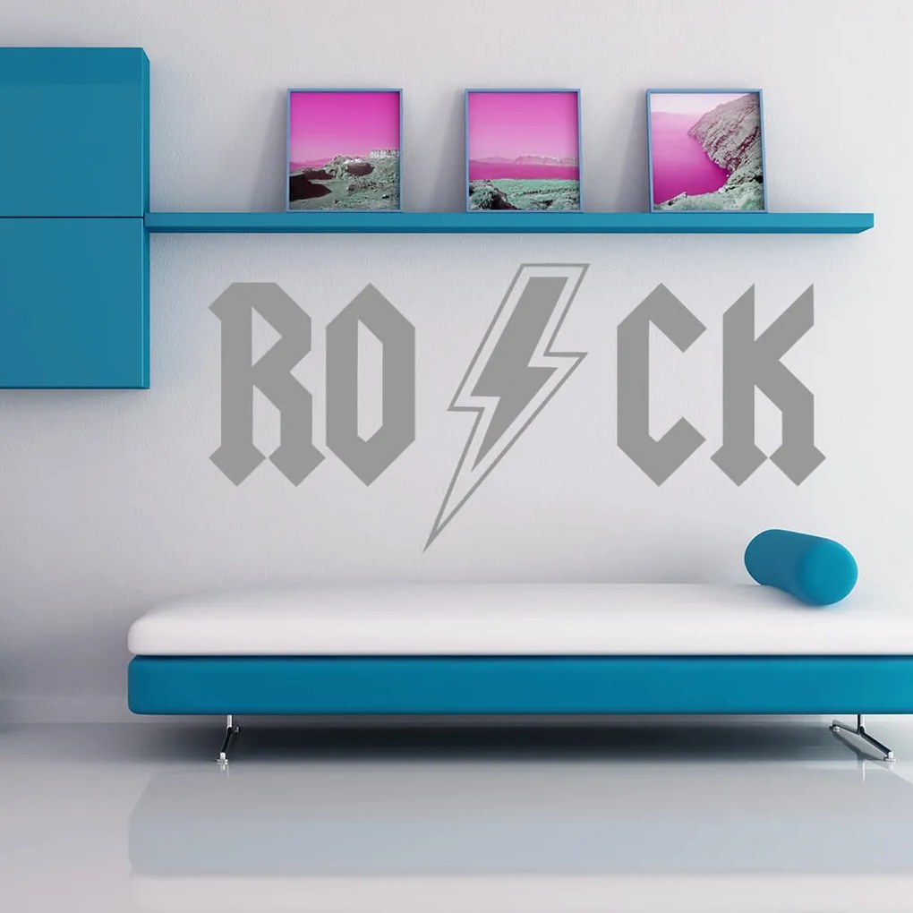 Veselá Stena Samolepka Rock Farba: růžová, Veľkosť: 100 x 50 cm