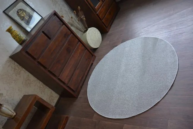 Koberec ETON strieborný kruh