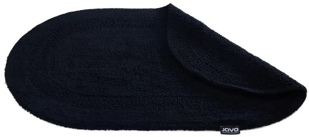 Kúpeľňový koberček Javo Cotton čierny ovál