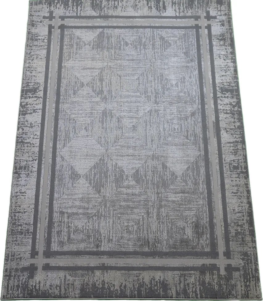 Koberec Allianz 6303 GREY – sivý obdĺžnikový koberec so vzorom Rozmer: 140x190 cm