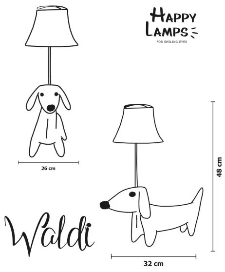 Happy Lamps - LED Detská stolná lampa WALDI LED/5,4W/230V jazvečík