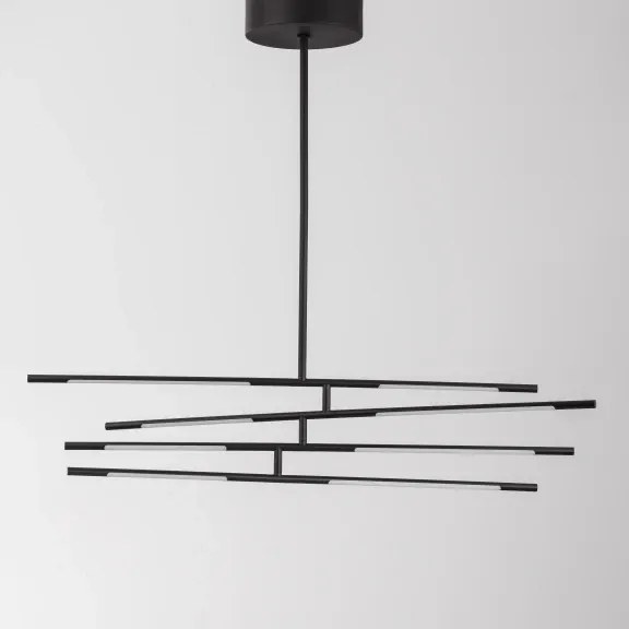 LED luster Raccio 84 čierne