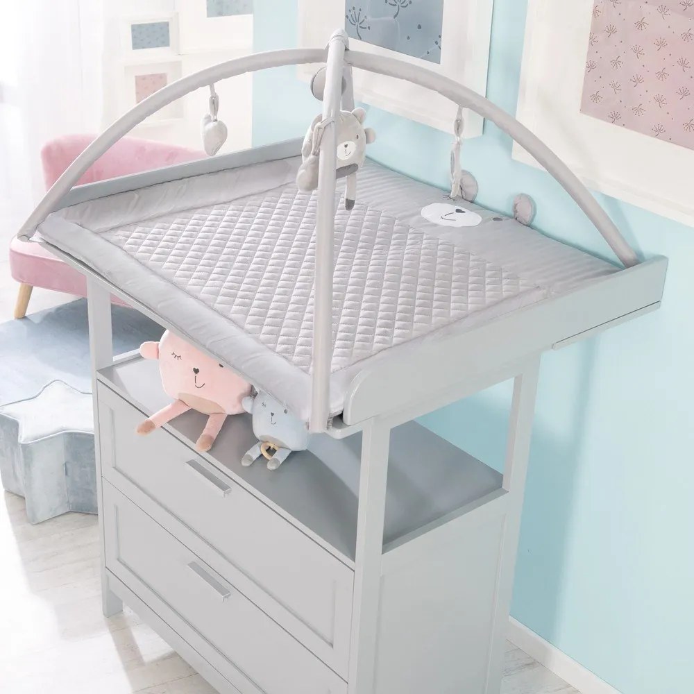 Sivá detská hracia podložka 75x85 cm Style – Roba