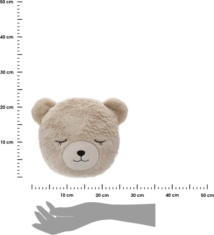 Detský dekoratívny vankúš Medveď 27 cm béžový