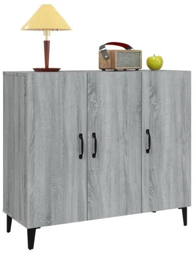 vidaXL Komoda sivý dub sonoma 90x34x80 cm spracované drevo-