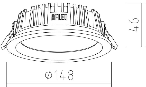 APLED - LED Podhľadové RONDO WOODLINE LED/6W/230V 3000K pr. 15 cm dub masív