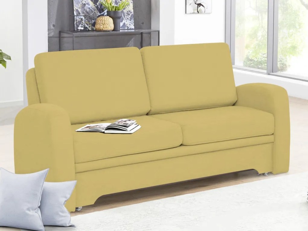 Pohovka s rozkladom Impuls, žltá látka