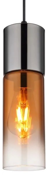 Globo 21000HG - Luster na lanku ANNIKA 1xE27/25W/230V pr. 10,5 cm čierna/medená