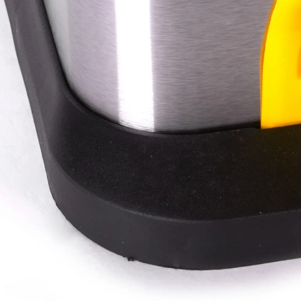 Oceľový odpadkový kôš 2x8 l na triedený odpad/nášľapný v matne striebornej farbe Tri Selectif – MSV