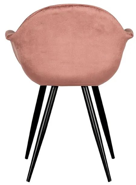 Svetloružové zamatové jedálenské stoličky v súprave 2 ks Forli – LABEL51