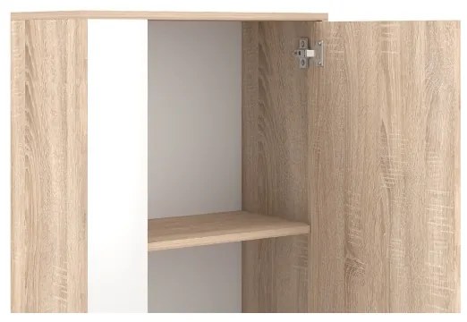 Obývacia stena BRICK dub sonoma/biela