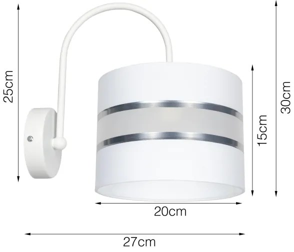 Nástenné svietidlo CORAL 1xE27/60W/230V biela