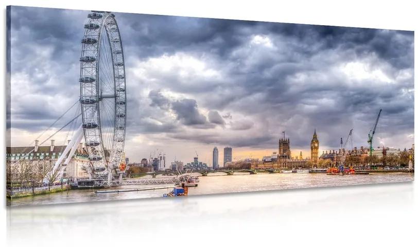 Obraz jedinečný Londýn a rieka Temža Varianta: 120x60
