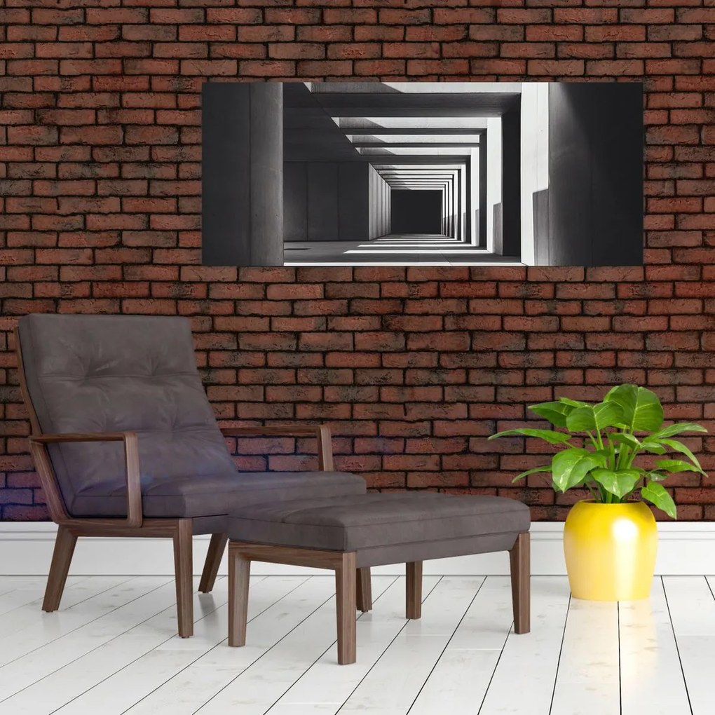 Obraz - Štvorcový tunel (120x50 cm)