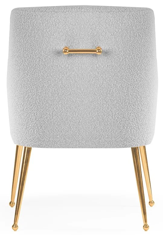 JEDÁLENSKÁ STOLIČKA KRESLO GRATIA SIVÁ ZLATÉ NOHY