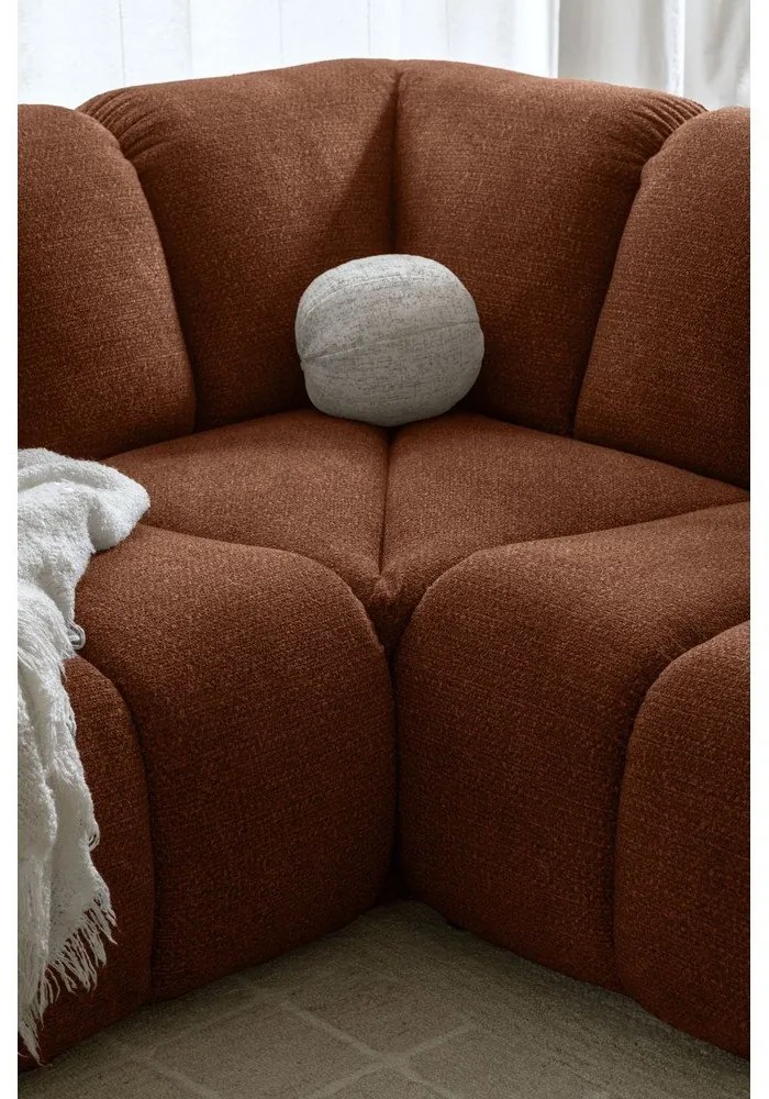 Terakotová rohová pohovka (ľavý roh/do L) Shell – Miuform