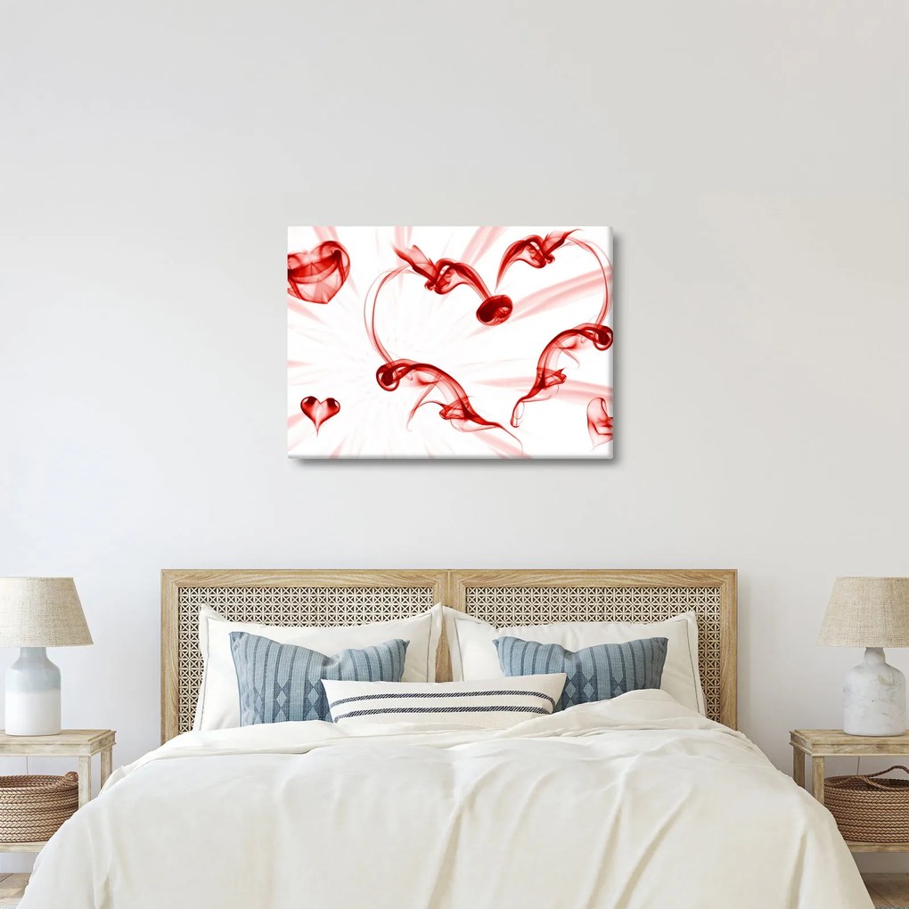 Obraz srdca z dymu (70x50 cm)