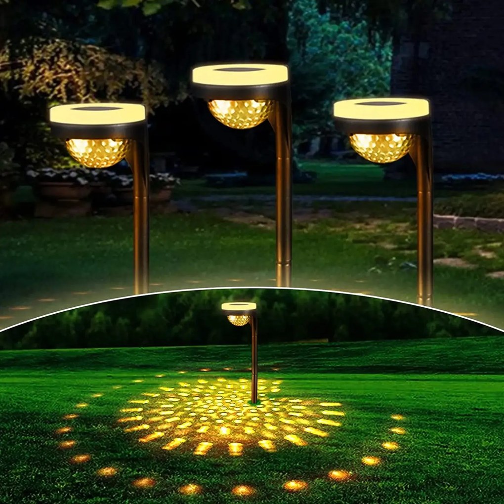 Solární LED lampa Lati 38 cm černá/teplá bílá