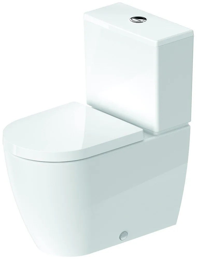 DURAVIT ME by Starck WC misa kombi s hlbokým splachovaním, Vario odpad, 370 x 650 mm, biela, s povrchom WonderGliss, 21700900001