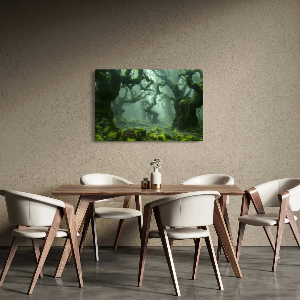 Obraz - Les prerastený machom (90x60 cm)