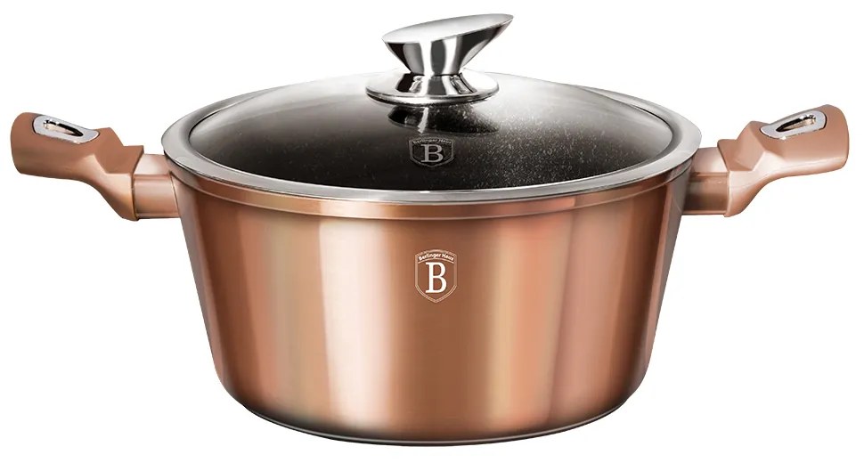 Nepriľnavý hrniec 24 cm, Rosegold BerlingerHaus