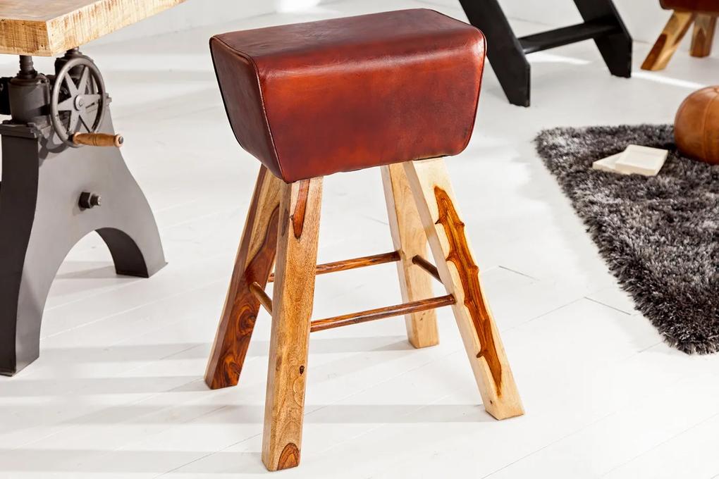 Bighome - Barová stolička LEDA - hnedá