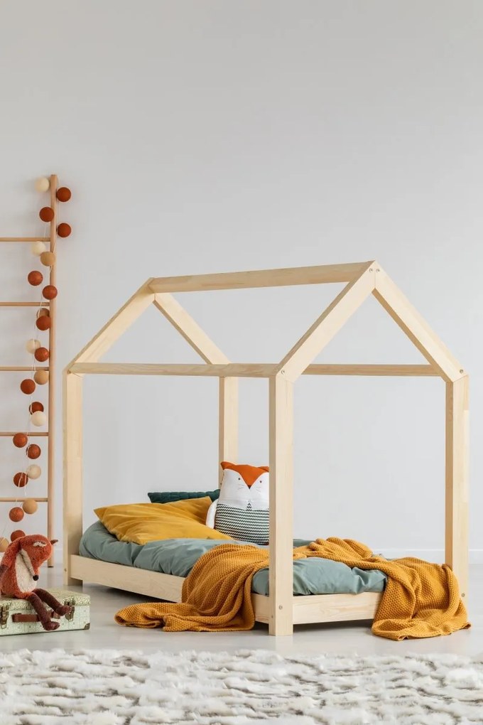 MAXMAX Detská posteľ z masívu DOMČEK - TYP A 200x160 cm